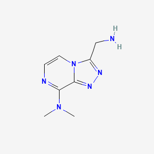 molecular formula C8H12N6 B1475684 3-(aminometil)-N,N-dimetil-[1,2,4]triazolo[4,3-a]pirazin-8-amina CAS No. 2092489-71-7