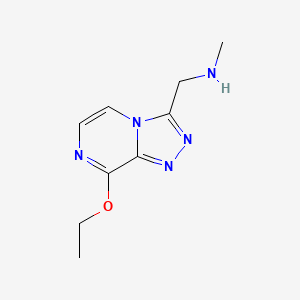 molecular formula C9H13N5O B1475685 1-(8-エトキシ-[1,2,4]トリアゾロ[4,3-a]ピラジン-3-イル)-N-メチルメタンアミン CAS No. 2098082-59-6