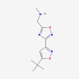 1-(3-(5-(tert-butyl)isoxazol-3-yl)-1,2,4-oxadiazol-5-yl)-N-methylmethanamine