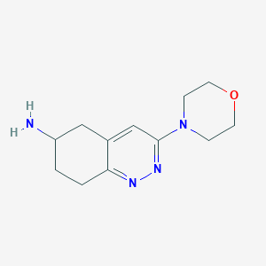 molecular formula C12H18N4O B1475690 3-Morpholino-5,6,7,8-tetrahydrocinnolin-6-amine CAS No. 2098121-31-2