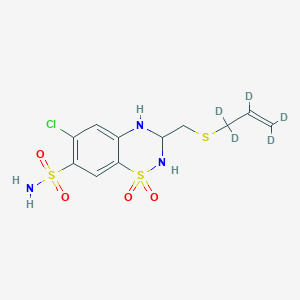 3-((Allylthio)methyl)-6-chloro-3,4-dihydro-2H-benzo[e][1,2,4]thiadiazine-7-sulfonamide-2,3,4,5,8-d5 1,1-dioxide