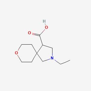 molecular formula C11H19NO3 B1475695 2-Ethyl-8-oxa-2-azaspiro[4.5]decane-4-carboxylic acid CAS No. 2090579-12-5