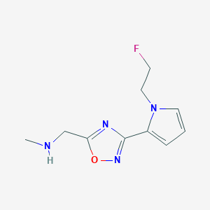 molecular formula C10H13FN4O B1475696 1-(3-(1-(2-氟乙基)-1H-吡咯-2-基)-1,2,4-恶二唑-5-基)-N-甲基甲胺 CAS No. 2098058-48-9