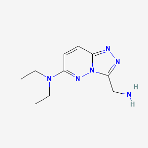 molecular formula C10H16N6 B1475697 3-(aminomethyl)-N,N-diethyl-[1,2,4]triazolo[4,3-b]pyridazin-6-amine CAS No. 2098041-94-0