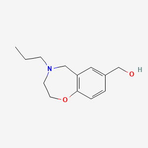 molecular formula C13H19NO2 B1475703 (4-Propyl-2,3,4,5-tetrahydrobenzo[f][1,4]oxazepin-7-yl)methanol CAS No. 2092564-87-7