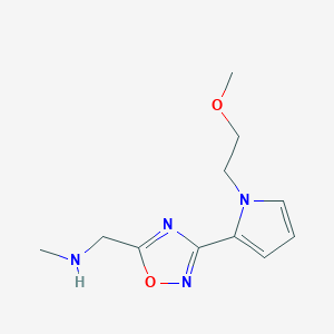 1-(3-(1-(2-methoxyethyl)-1H-pyrrol-2-yl)-1,2,4-oxadiazol-5-yl)-N-methylmethanamine