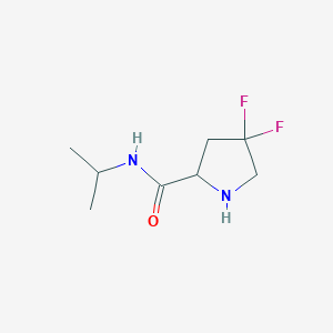 molecular formula C8H14F2N2O B1475710 4,4-difluoro-N-isopropylpyrrolidine-2-carboxamide CAS No. 1869487-20-6