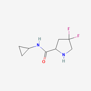 molecular formula C8H12F2N2O B1475712 N-cyclopropyl-4,4-difluoropyrrolidine-2-carboxamide CAS No. 1869644-53-0