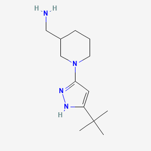 molecular formula C13H24N4 B1475720 (1-(5-(tert-butyl)-1H-pyrazol-3-yl)piperidin-3-yl)methanamine CAS No. 2097943-93-4
