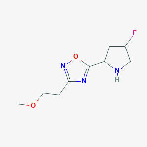 molecular formula C9H14FN3O2 B1475723 5-(4-Fluoropyrrolidin-2-yl)-3-(2-methoxyethyl)-1,2,4-oxadiazole CAS No. 2098030-11-4