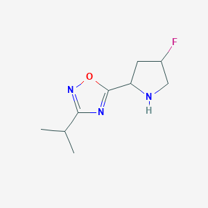 molecular formula C9H14FN3O B1475724 5-(4-Fluoropyrrolidin-2-yl)-3-isopropyl-1,2,4-oxadiazole CAS No. 2097937-46-5
