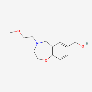 molecular formula C13H19NO3 B1475726 (4-(2-Methoxyethyl)-2,3,4,5-tetrahydrobenzo[f][1,4]oxazepin-7-yl)methanol CAS No. 2097994-06-2