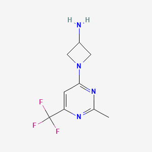 molecular formula C9H11F3N4 B1475730 1-(2-Methyl-6-(trifluoromethyl)pyrimidin-4-yl)azetidin-3-amine CAS No. 2091608-46-5
