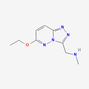 molecular formula C9H13N5O B1475732 1-(6-乙氧基-[1,2,4]三唑并[4,3-b]哒嗪-3-基)-N-甲基甲胺 CAS No. 2098041-98-4