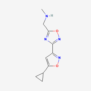 1-(3-(5-cyclopropylisoxazol-3-yl)-1,2,4-oxadiazol-5-yl)-N-methylmethanamine