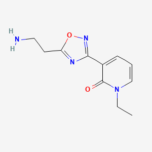 molecular formula C11H14N4O2 B1475735 3-(5-(2-氨基乙基)-1,2,4-恶二唑-3-基)-1-乙基吡啶-2(1H)-酮 CAS No. 2098058-74-1