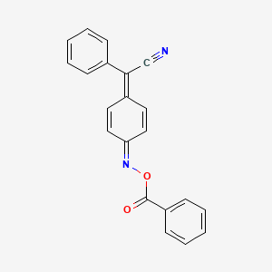 molecular formula C21H14N2O2 B14757381 [[4-[Cyano(phenyl)methylidene]cyclohexa-2,5-dien-1-ylidene]amino] benzoate CAS No. 745-58-4