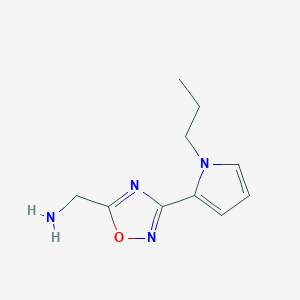 molecular formula C10H14N4O B1475749 (3-(1-propyl-1H-pyrrol-2-yl)-1,2,4-oxadiazol-5-yl)methanamine CAS No. 2098029-90-2