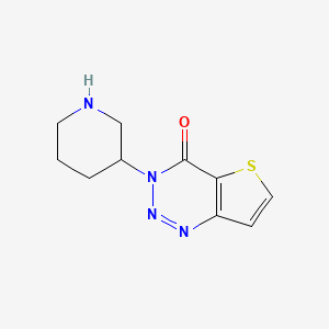 molecular formula C10H12N4OS B1475751 3-(piperidin-3-yl)thieno[3,2-d][1,2,3]triazin-4(3H)-one CAS No. 2098082-79-0