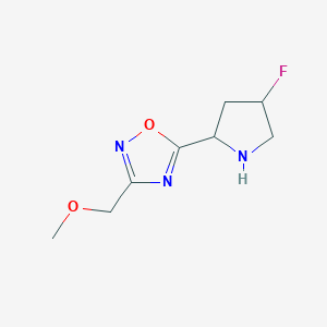 molecular formula C8H12FN3O2 B1475752 5-(4-Fluoropyrrolidin-2-yl)-3-(methoxymethyl)-1,2,4-oxadiazole CAS No. 1935329-48-8