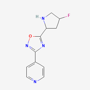 5-(4-Fluoropyrrolidin-2-yl)-3-(pyridin-4-yl)-1,2,4-oxadiazole