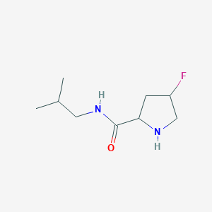 molecular formula C9H17FN2O B1475755 4-fluoro-N-isobutylpyrrolidine-2-carboxamide CAS No. 2097945-84-9