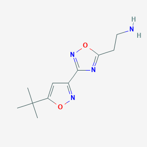 2-(3-(5-(Tert-butyl)isoxazol-3-yl)-1,2,4-oxadiazol-5-yl)ethan-1-amine