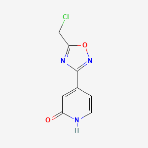 4-(5-(chloromethyl)-1,2,4-oxadiazol-3-yl)pyridin-2(1H)-one