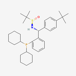 [S(R)]-N-[(R)-(4-(tert-Butyl)phenyl)[2-(dicyclohexylphosphino)phenyl]methyl]-2-methyl-2-propanesulfinamide