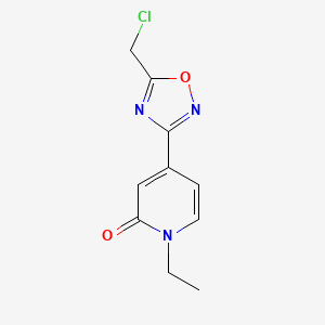 4-(5-(chloromethyl)-1,2,4-oxadiazol-3-yl)-1-ethylpyridin-2(1H)-one