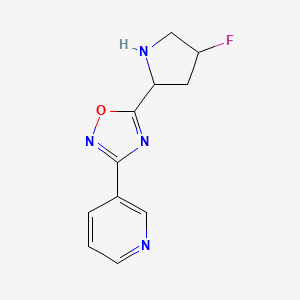molecular formula C11H11FN4O B1475766 5-(4-Fluoropyrrolidin-2-yl)-3-(pyridin-3-yl)-1,2,4-oxadiazole CAS No. 2034395-65-6