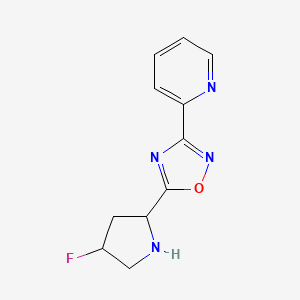 5-(4-Fluoropyrrolidin-2-yl)-3-(pyridin-2-yl)-1,2,4-oxadiazole