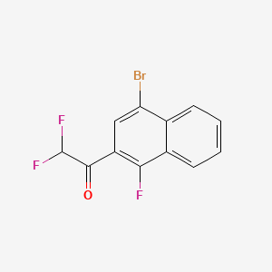 molecular formula C12H6BrF3O B14757672 1-(4-Bromo-1-fluoronaphthalen-2-yl)-2,2-difluoroethanone 