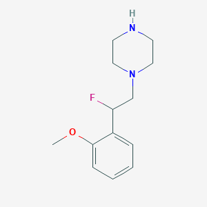 molecular formula C13H19FN2O B1475768 1-(2-Fluoro-2-(2-methoxyphenyl)ethyl)piperazine CAS No. 2098121-72-1