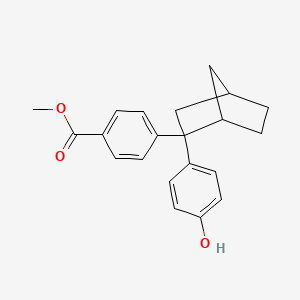 molecular formula C21H22O3 B14757681 Methyl 4-[2-(4-hydroxyphenyl)bicyclo[2.2.1]heptan-2-yl]benzoate CAS No. 951671-13-9