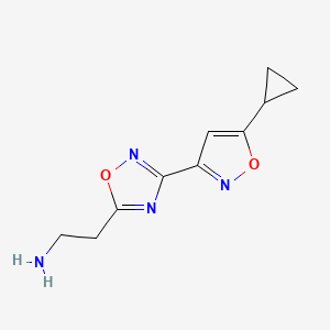 2-(3-(5-Cyclopropylisoxazol-3-yl)-1,2,4-oxadiazol-5-yl)ethan-1-amine