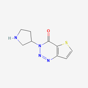 molecular formula C9H10N4OS B1475775 3-(pyrrolidin-3-yl)thieno[3,2-d][1,2,3]triazin-4(3H)-one CAS No. 2098082-85-8