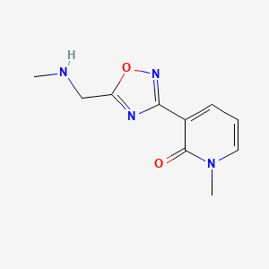 molecular formula C10H12N4O2 B1475777 1-methyl-3-(5-((methylamino)methyl)-1,2,4-oxadiazol-3-yl)pyridin-2(1H)-one CAS No. 2091167-20-1