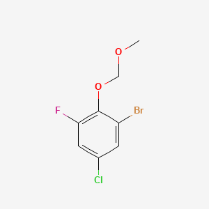 molecular formula C8H7BrClFO2 B14757780 1-Bromo-5-chloro-3-fluoro-2-(methoxymethoxy)benzene 