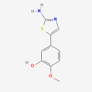 molecular formula C10H10N2O2S B14757854 5-(2-Aminothiazol-5-yl)-2-methoxyphenol 