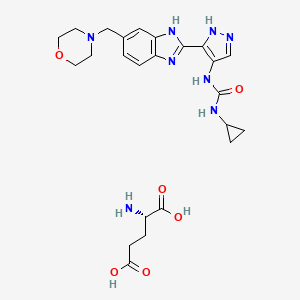 molecular formula C24H32N8O6 B14757862 At 9283, l-glutamic acid salt 