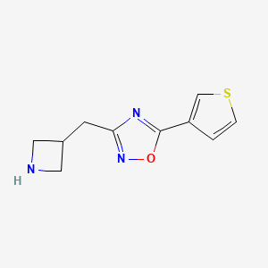 molecular formula C10H11N3OS B1475787 3-(Azetidin-3-ylmethyl)-5-(thiophen-3-yl)-1,2,4-oxadiazole CAS No. 2098083-53-3