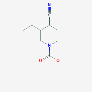 molecular formula C13H22N2O2 B1475788 Tert-butyl 4-cyano-3-ethylpiperidine-1-carboxylate CAS No. 2097976-05-9