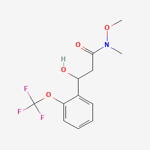 3-Hydroxy-N-methoxy-N-methyl-3-(2-(trifluoromethoxy)phenyl)propanamide