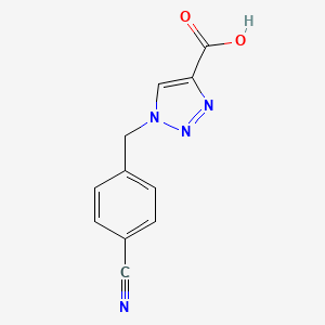 molecular formula C11H8N4O2 B1475792 1-(4-cyanobenzyl)-1H-1,2,3-triazole-4-carboxylic acid CAS No. 2098045-90-8