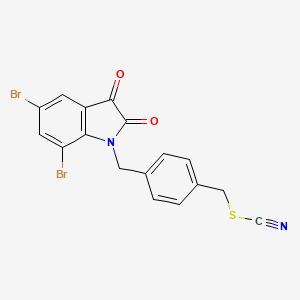 5,7-Dibromo-1-(4-(thiocyanatomethyl)benzyl)indoline-2,3-dione