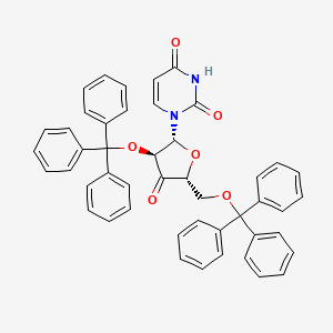 molecular formula C47H38N2O6 B14757969 3'-Deoxy-3'-oxo-2',5'-bis-O-(triphenylmethyl)uridine 