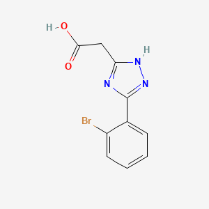 molecular formula C10H8BrN3O2 B1475797 2-(3-(2-bromophenyl)-1H-1,2,4-triazol-5-yl)acetic acid CAS No. 2090255-37-9