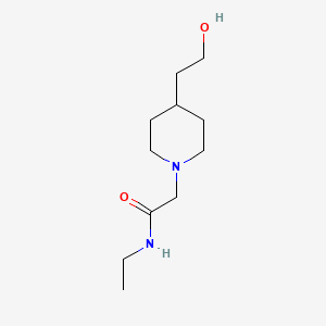 molecular formula C11H22N2O2 B1475802 N-ethyl-2-(4-(2-hydroxyethyl)piperidin-1-yl)acetamide CAS No. 2021532-93-2