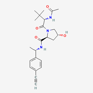 (2S,4R)-1-[(2S)-2-acetamido-3,3-dimethylbutanoyl]-N-[(1S)-1-(4-ethynylphenyl)ethyl]-4-hydroxypyrrolidine-2-carboxamide